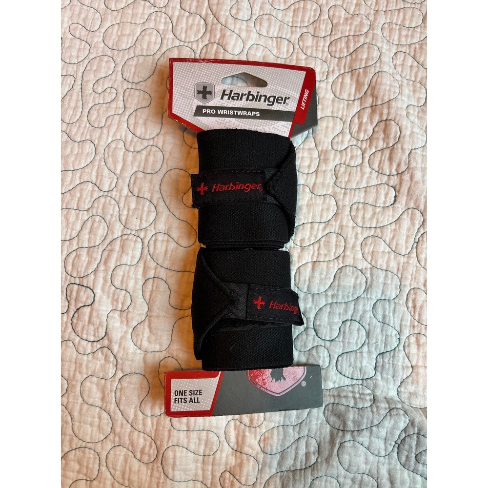 Harbinger Pro Wristwraps 20 Inch Black Weightlifting Support One Size Fits All